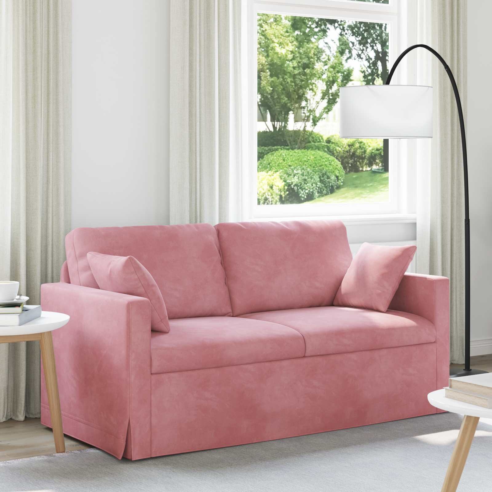 vidaXL Диван Розово 158 x 78 x 80 см Кадифе