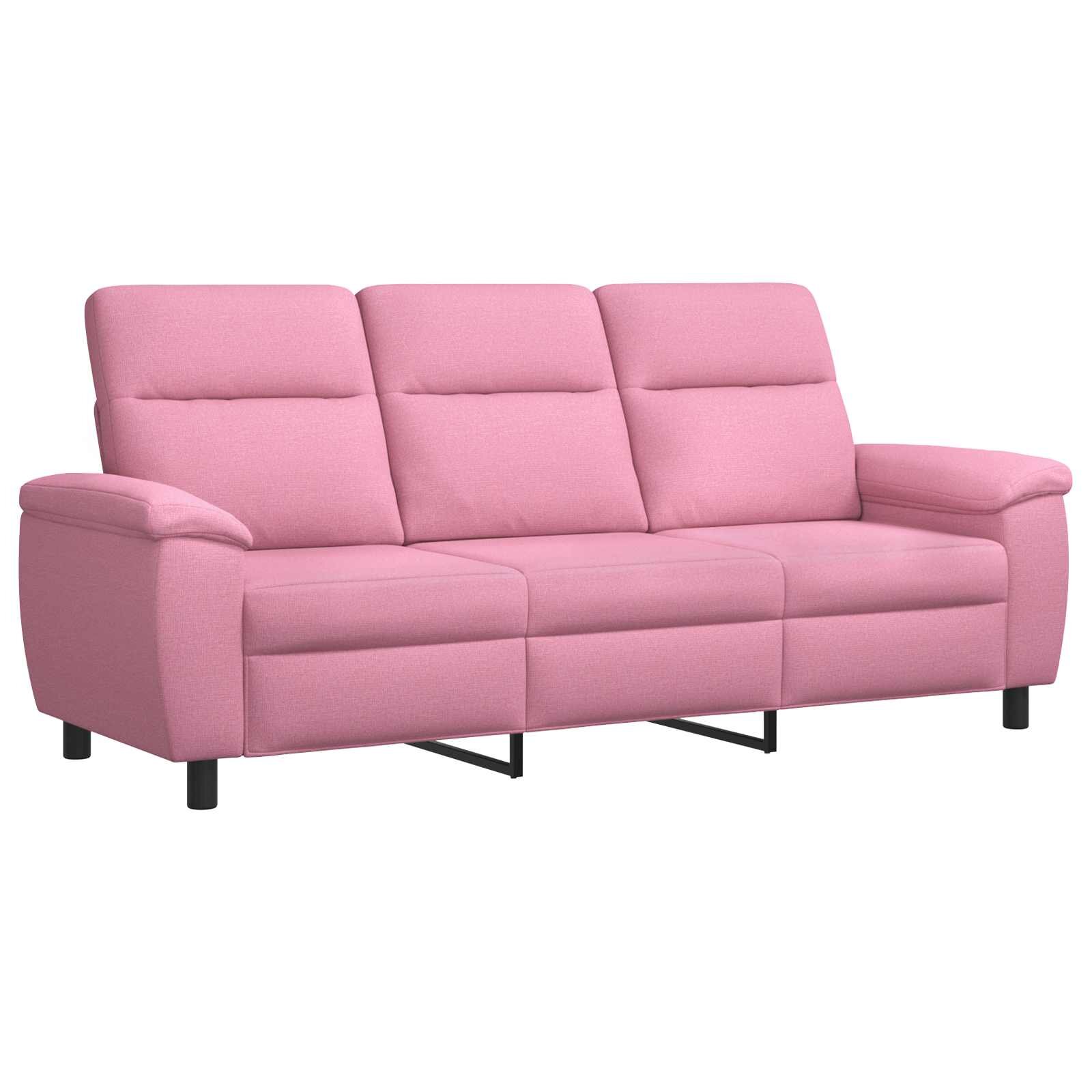 vidaXL Диван Розово 214 x 90 x 95 см Текстил