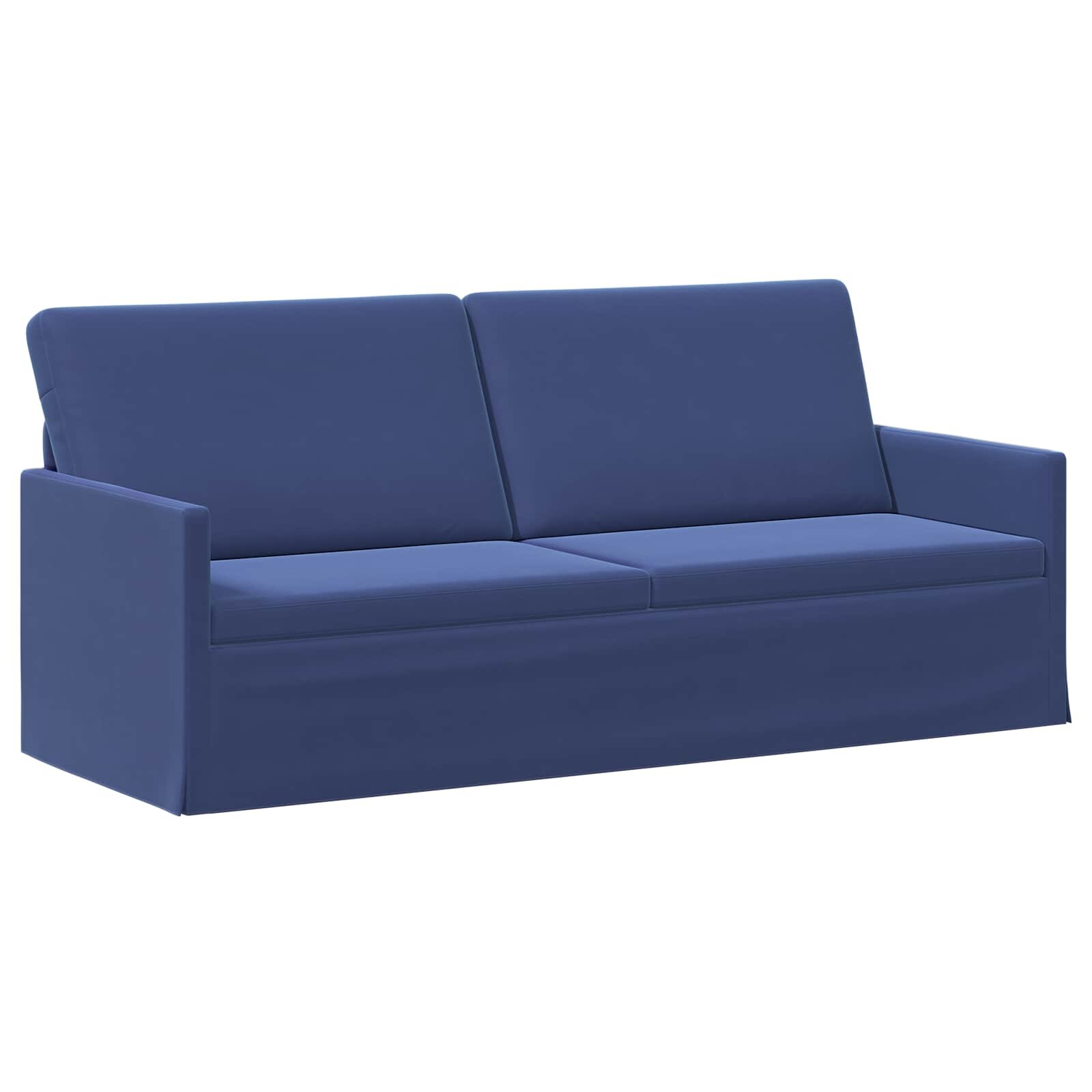 vidaXL Диван с 3 места Полицейско синьо 190 x 81 x 82 см Кадифе