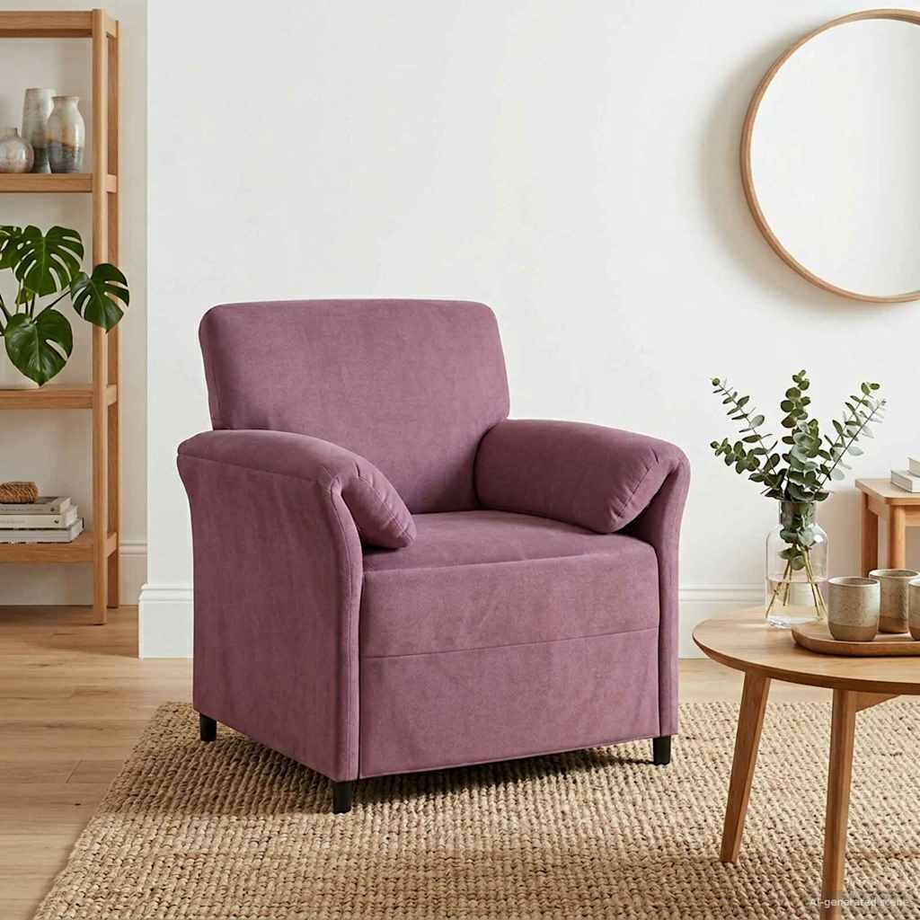 vidaXL Диван с едно seating Лилаво 88 x 83 x 95 см Кадифе