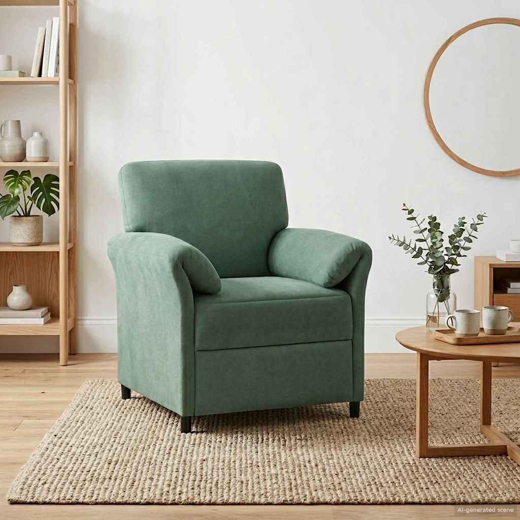 vidaXL Диван с едно seating Морско зелено 88 x 83 x 95 см Кадифе
