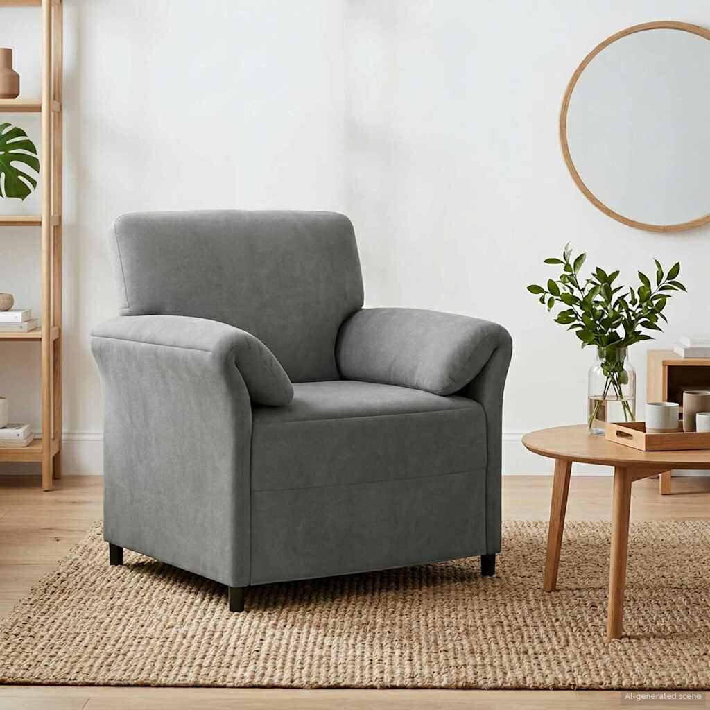 vidaXL Диван с едно seating Тъмносиво 88 x 83 x 95 см Кадифе