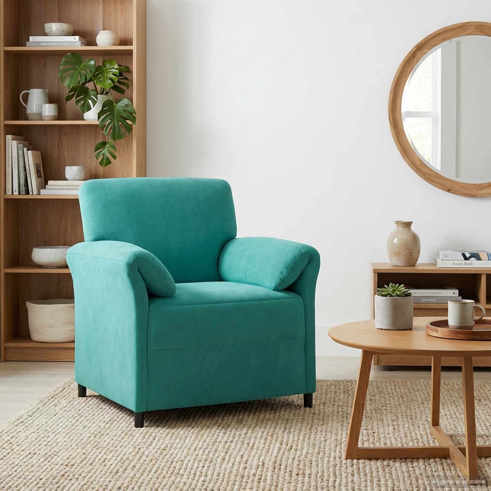 vidaXL Диван с едно seating Тюркоаз 88 x 83 x 95 см Кадифе
