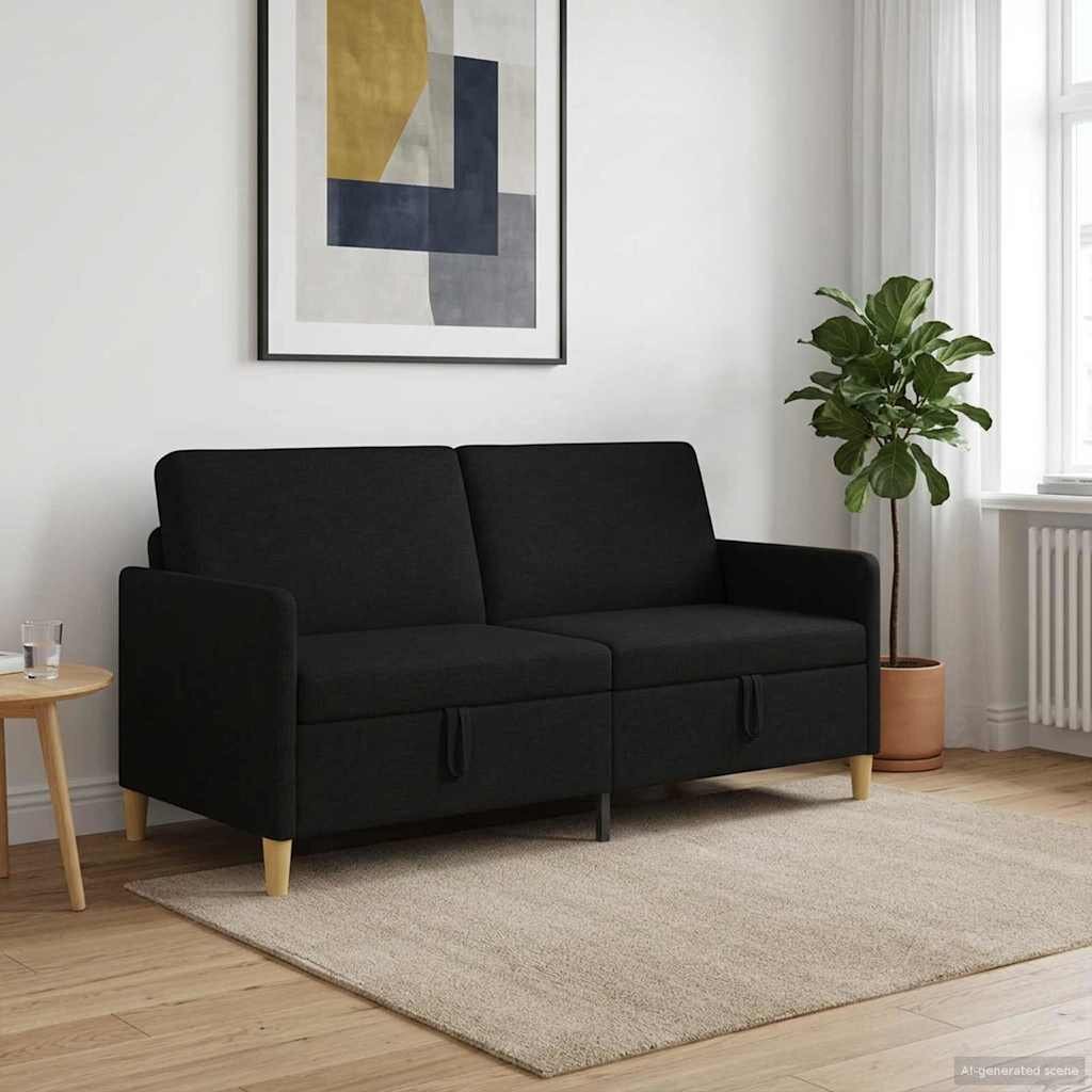 vidaXL Диван с storage Черно 172 x 78 x 87 см Полиестер