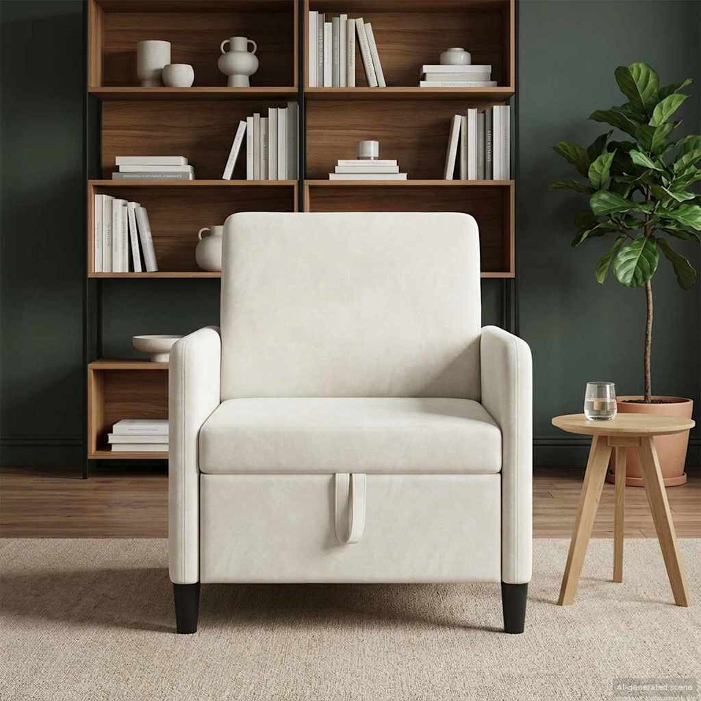 vidaXL Диван с storage Кремаво 72 x 78 x 87 см Полиестер