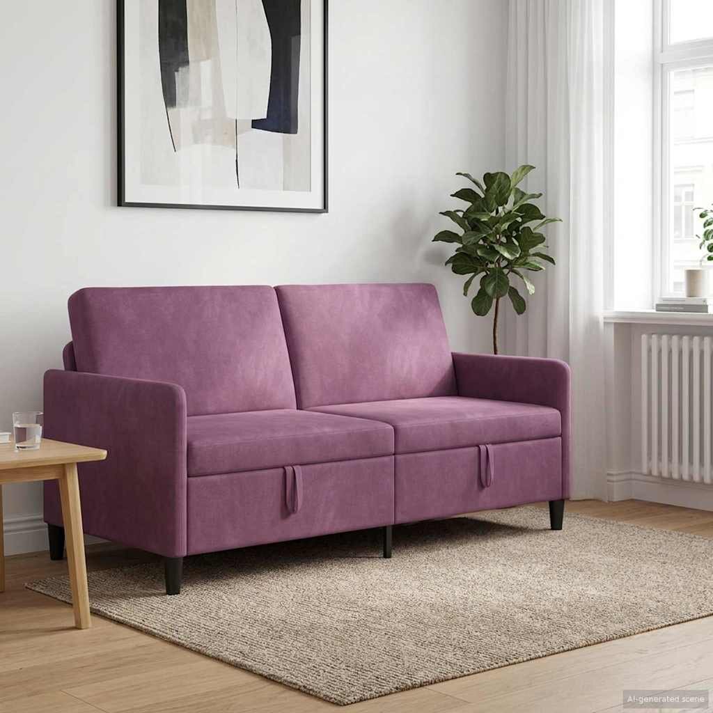 vidaXL Диван с storage Лилаво 172 x 78 x 87 см Полиестер