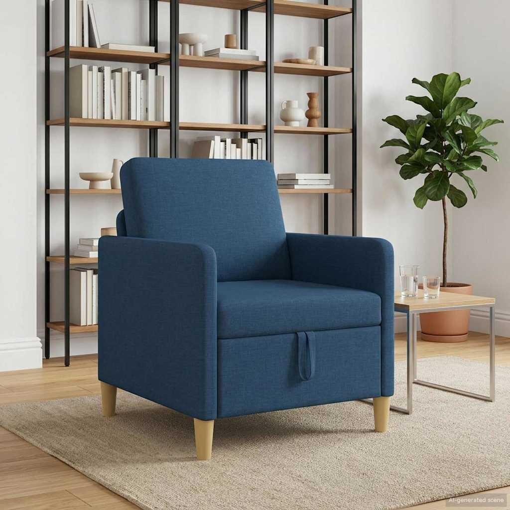vidaXL Диван с storage Синьо 72 x 78 x 87 см Полиестер