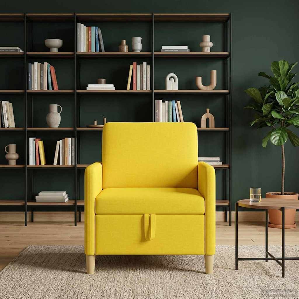 vidaXL Диван с storage Светло жълто 72 x 78 x 87 см Полиестер