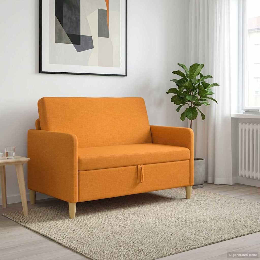 vidaXL Диван с storage Тъмен жълт 122 x 78 x 87 см Полиестер