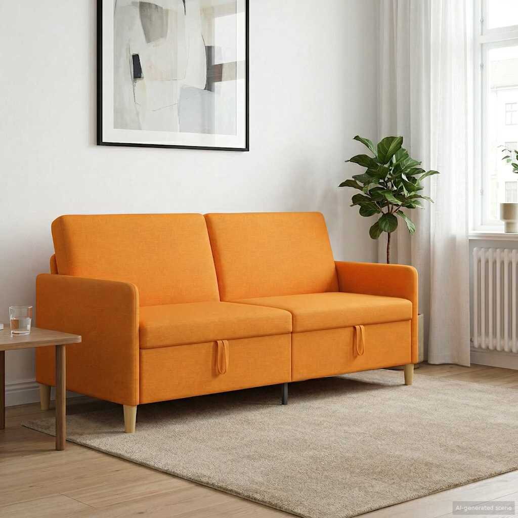 vidaXL Диван с storage Тъмен жълт 192 x 78 x 87 см Полиестер