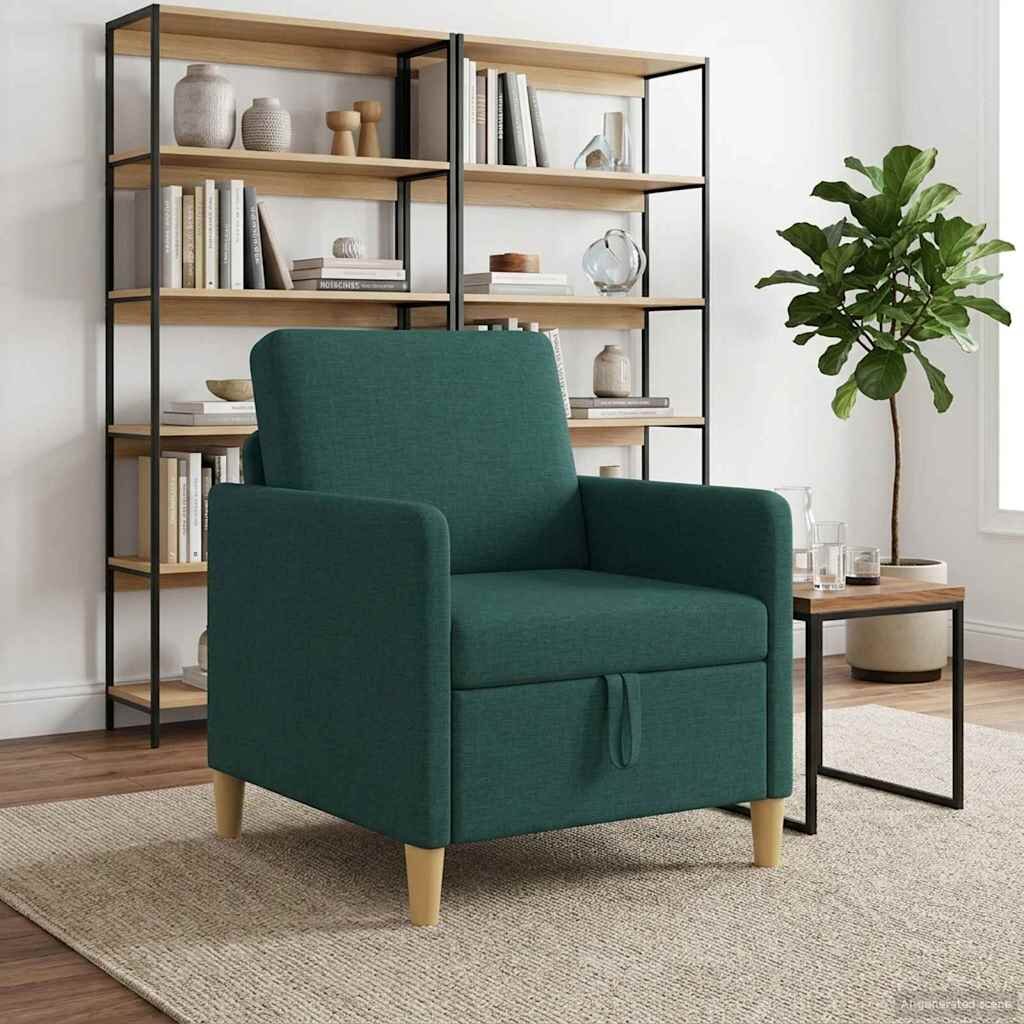 vidaXL Диван с storage Тъмнозелено 72 x 78 x 87 см Полиестер
