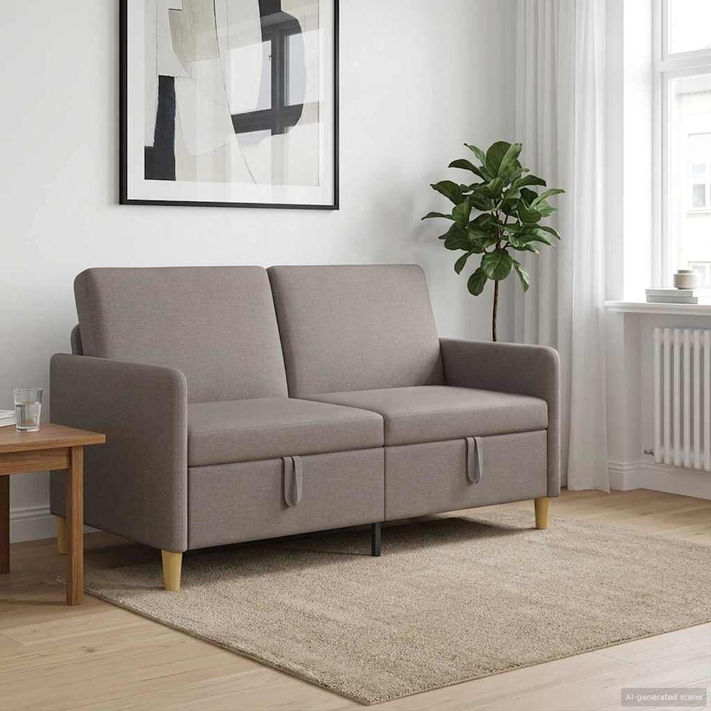 vidaXL Диван с storage Таупе 152 x 78 x 87 см Полиестер