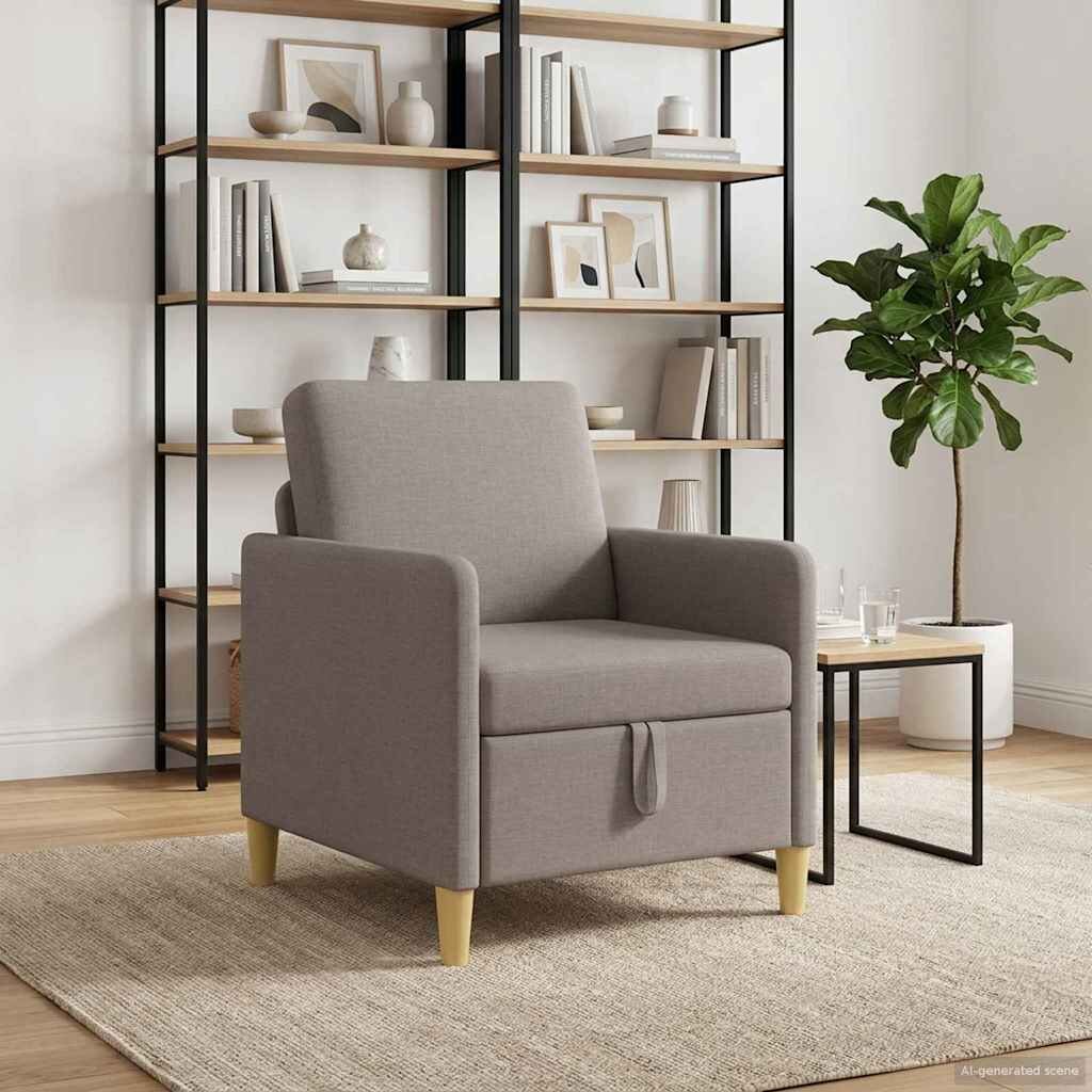 vidaXL Диван с storage Таупе 72 x 78 x 87 см Полиестер