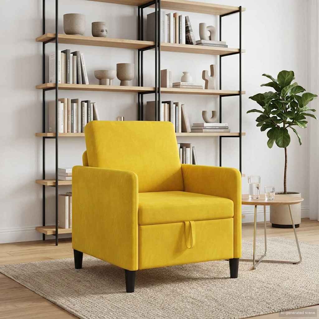 vidaXL Диван с storage Жълто 72 x 78 x 87 см Полиестер