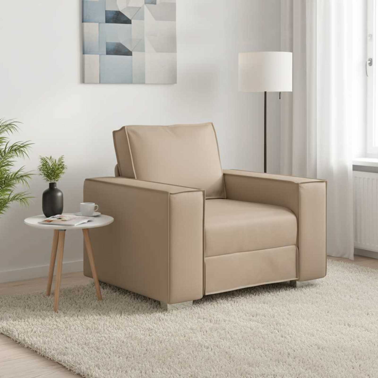 vidaXL Диван стол Капучино 100 cm Изкуствена