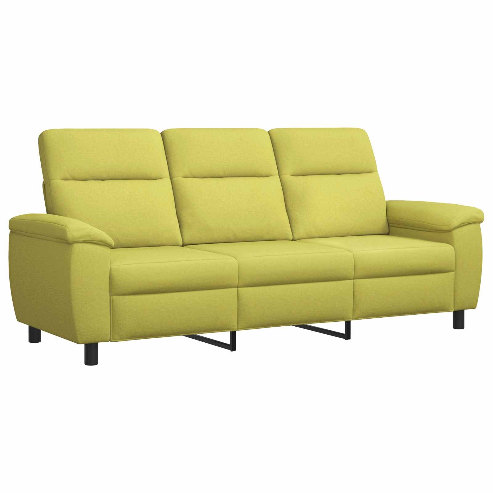 vidaXL Диван Светло зелено 214 x 90 x 95 см Текстил