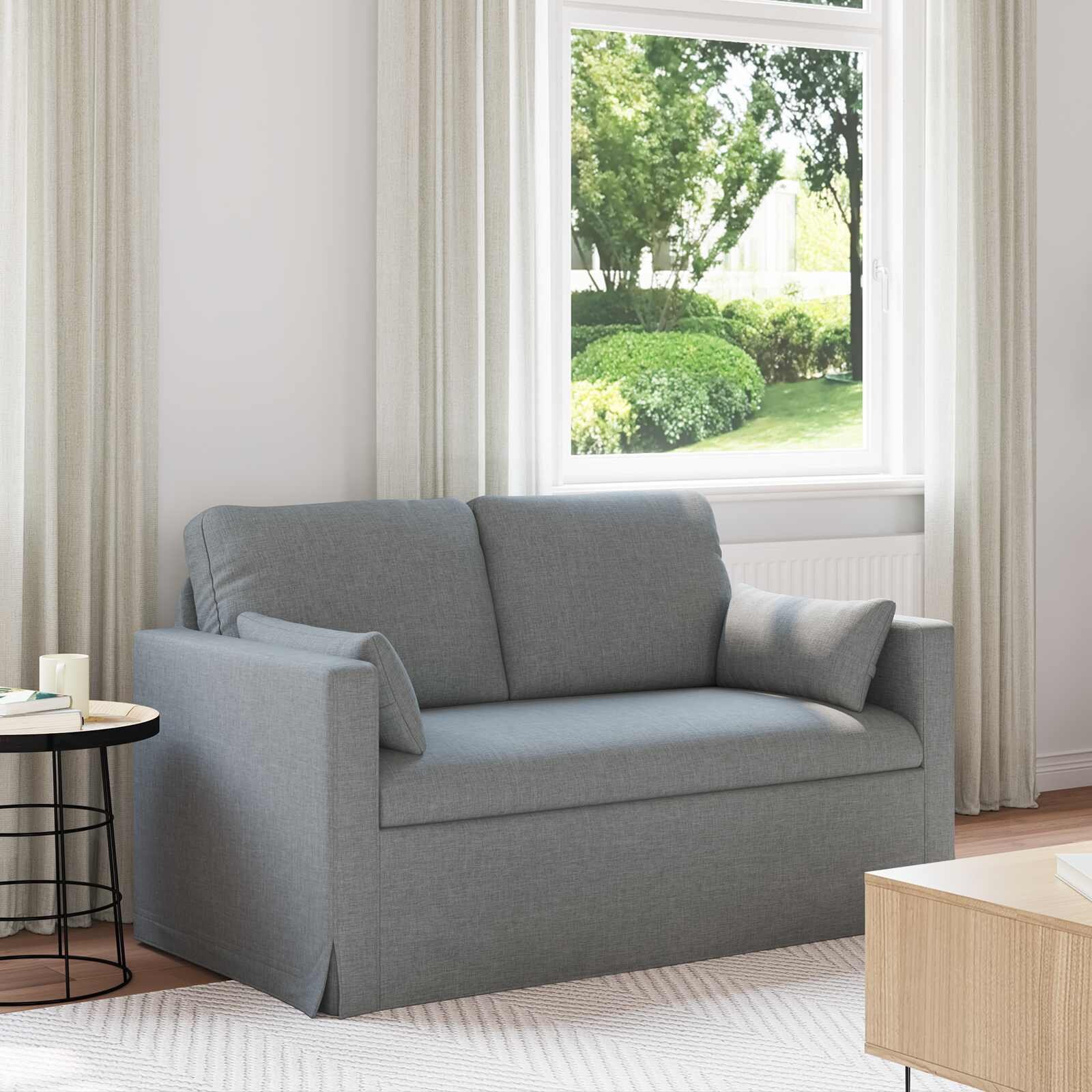 vidaXL Диван Светлосиво 139 x 78 x 80 см текстил