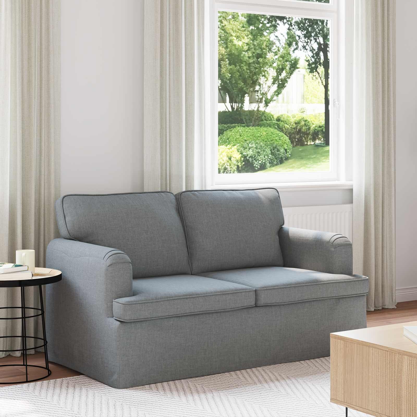 vidaXL Диван Светлосиво 144 x 80 x 85 см текстил