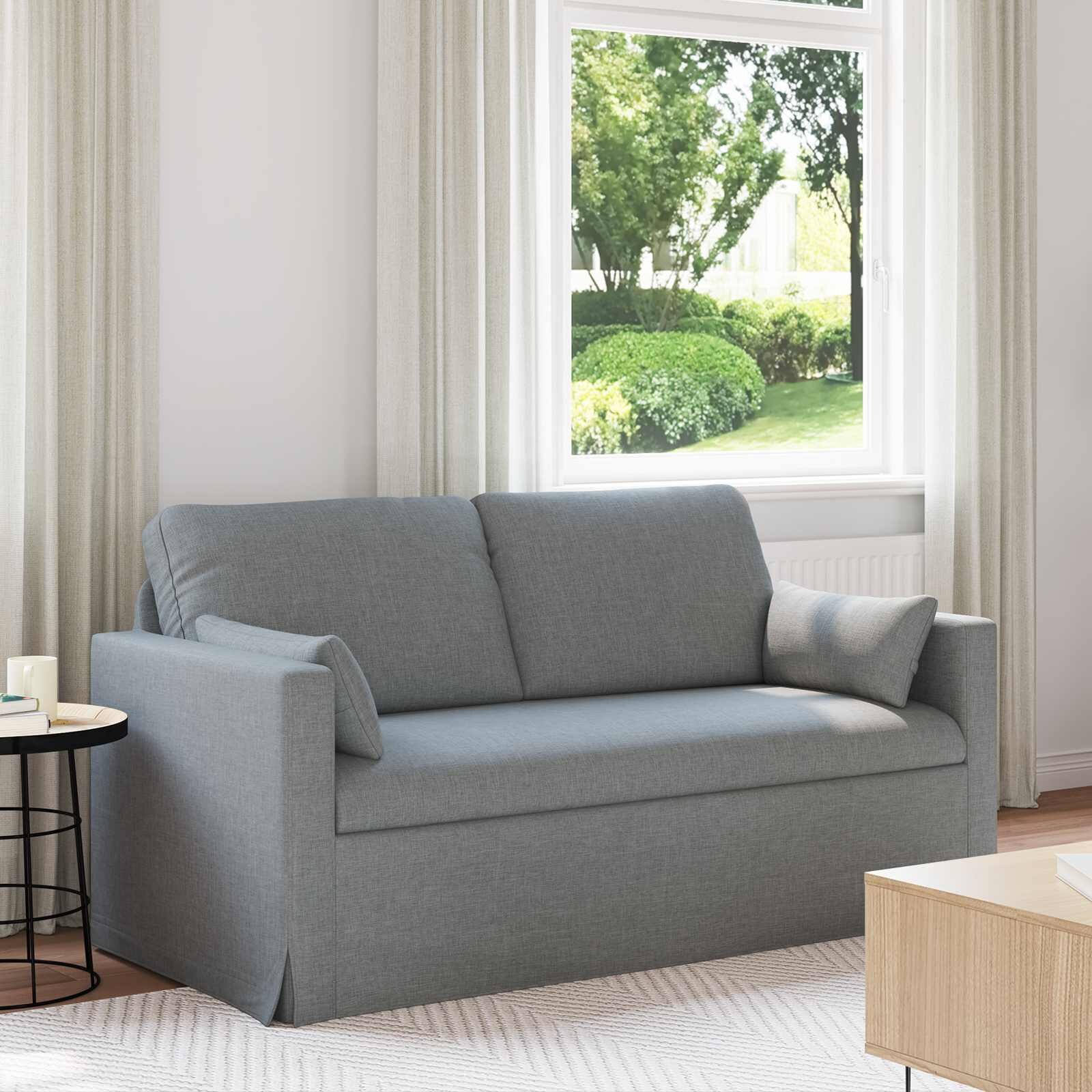 vidaXL Диван Светлосиво 158 x 78 x 80 см текстил
