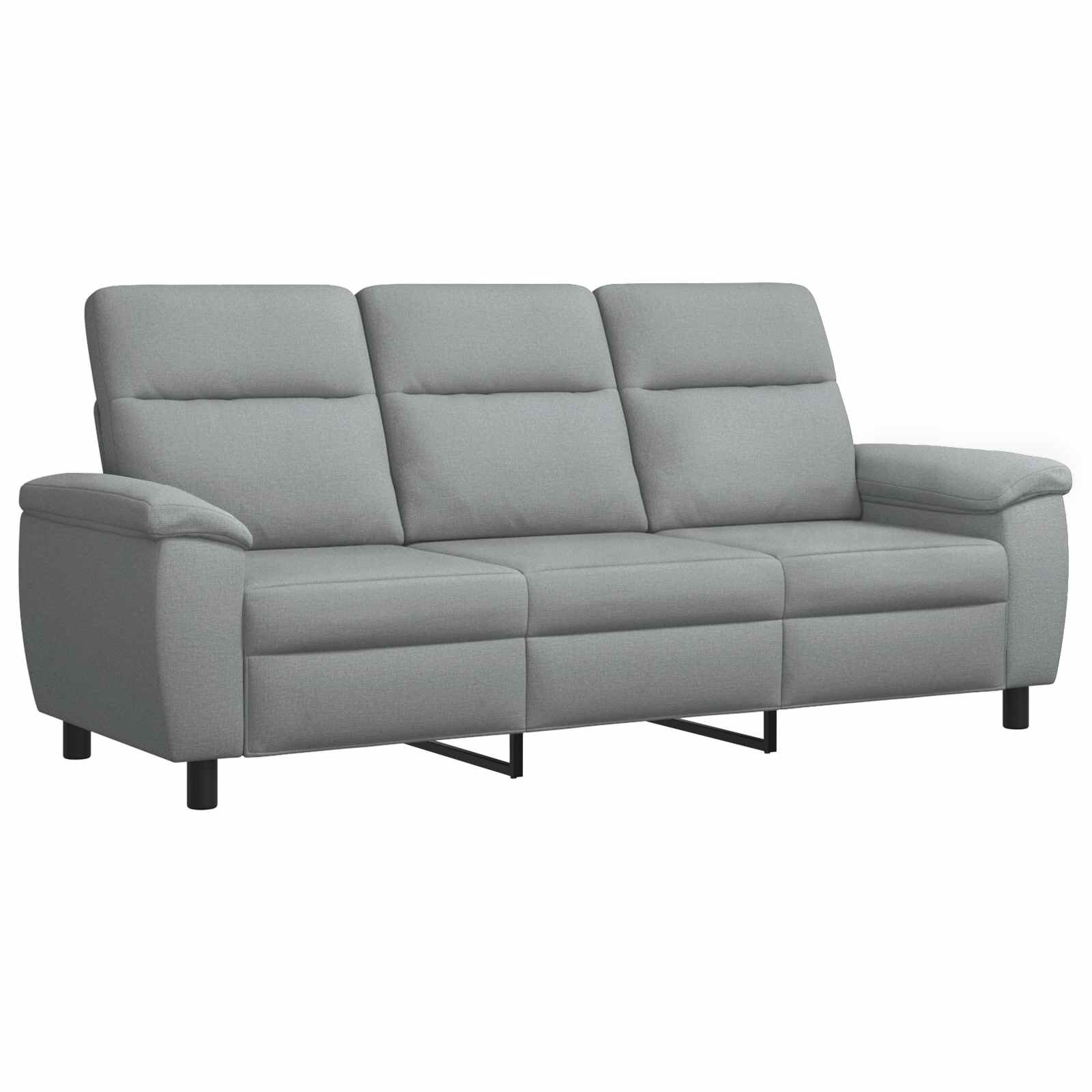 vidaXL Диван Светлосиво 214 x 90 x 95 см Текстил