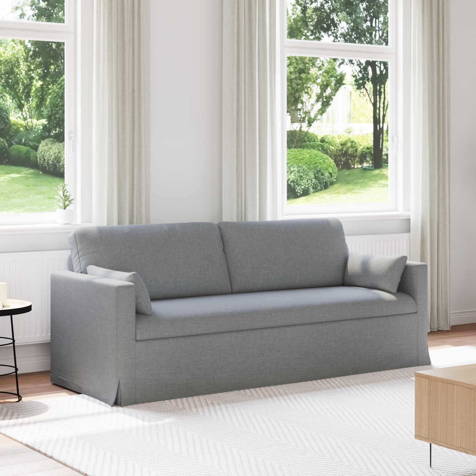vidaXL Диван Светлосиво 78 x 78 x 80 см текстил