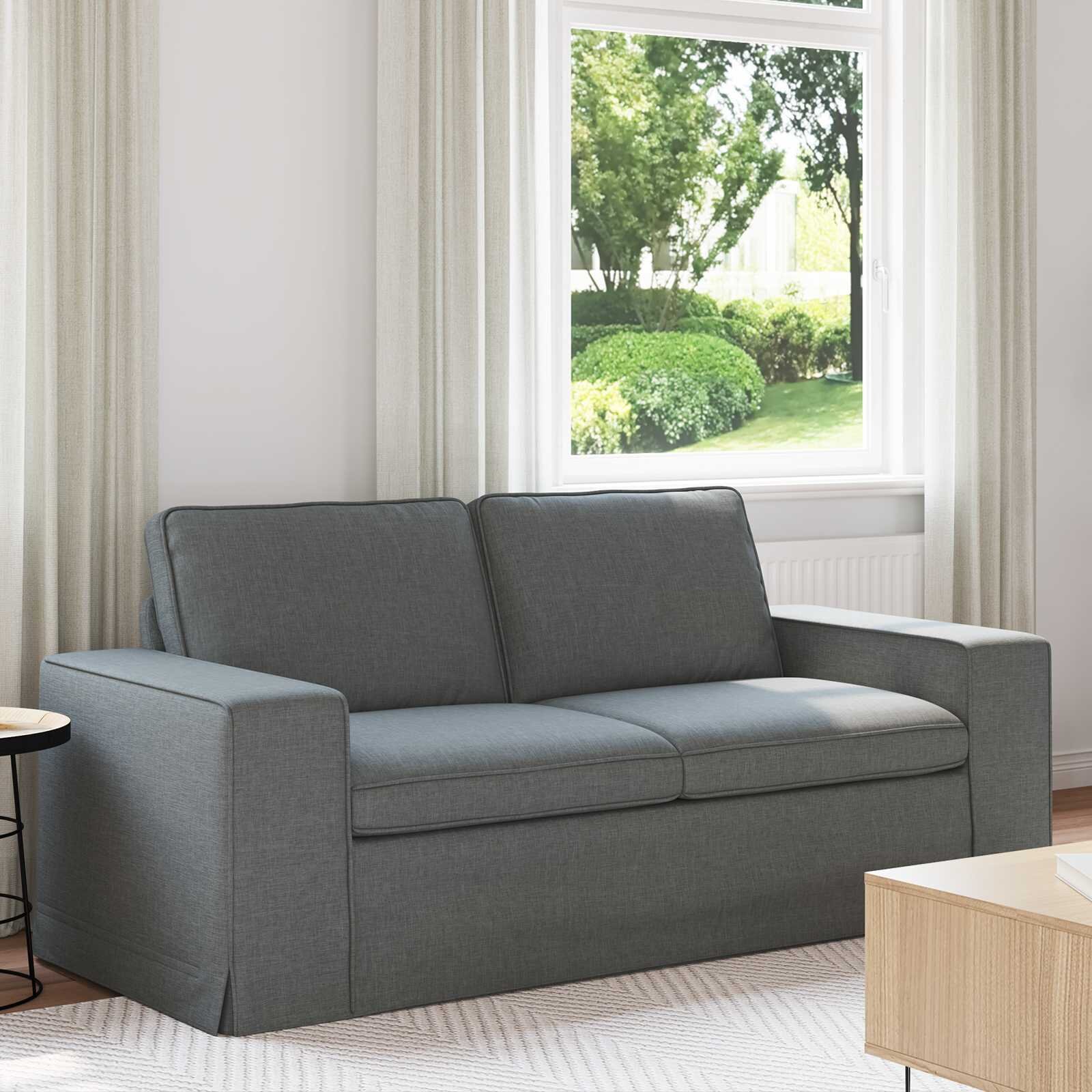 vidaXL Диван Тъмен сив 182 x 80 x 82 см текстил