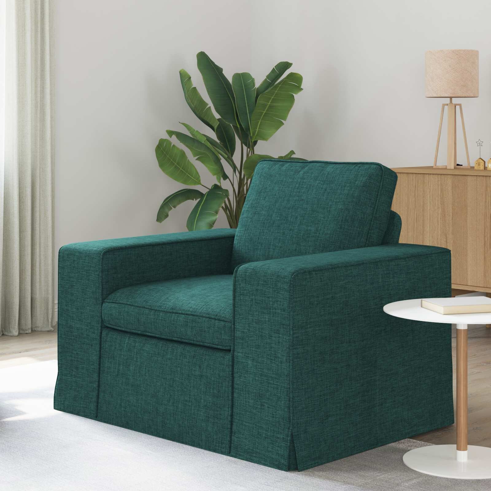 vidaXL Диван Тъмен зелен 103 x 80 x 82 см текстил