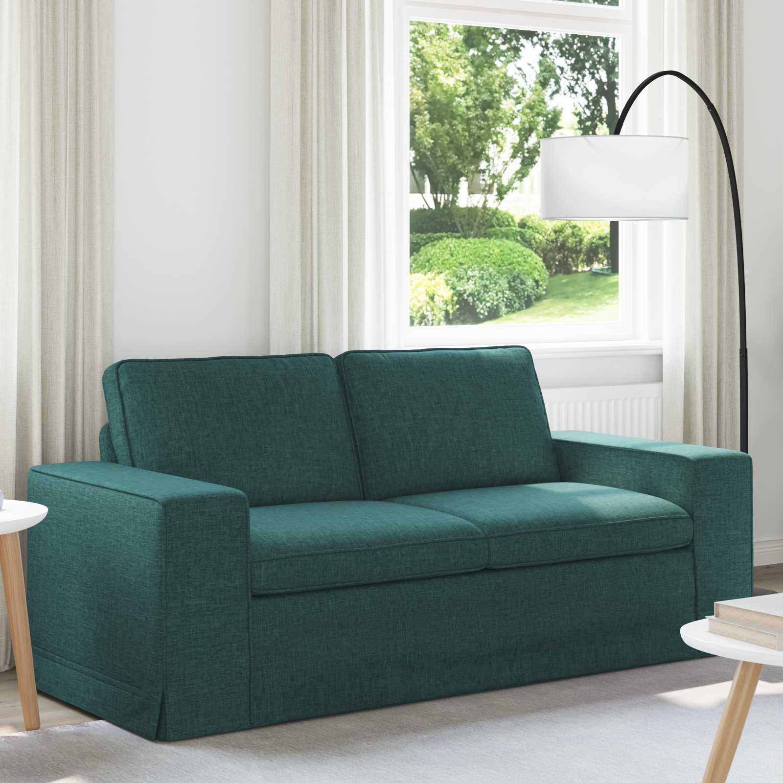 vidaXL Диван Тъмен зелен 182 x 80 x 82 см текстил