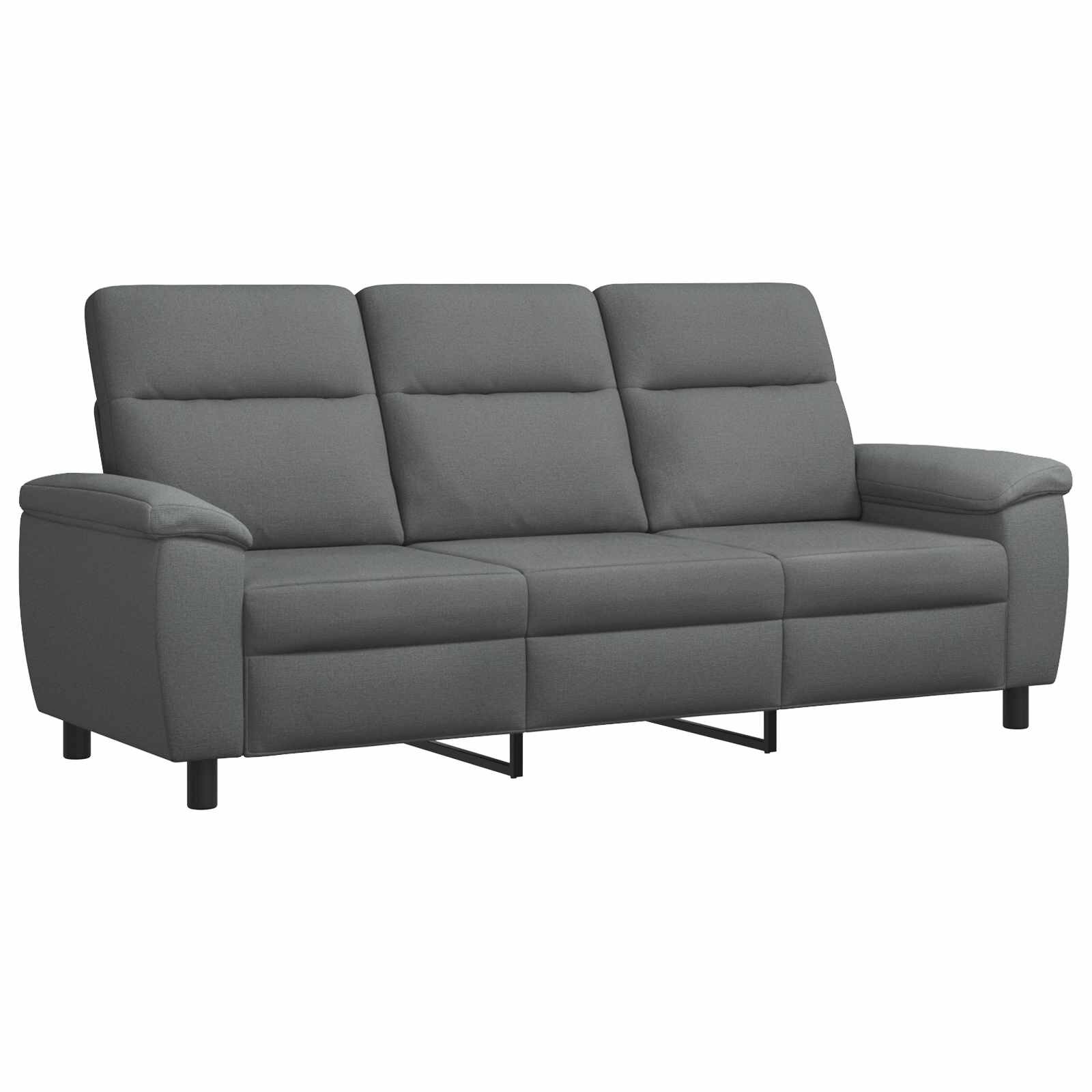 vidaXL Диван Тъмносиво 214 x 90 x 95 см Текстил