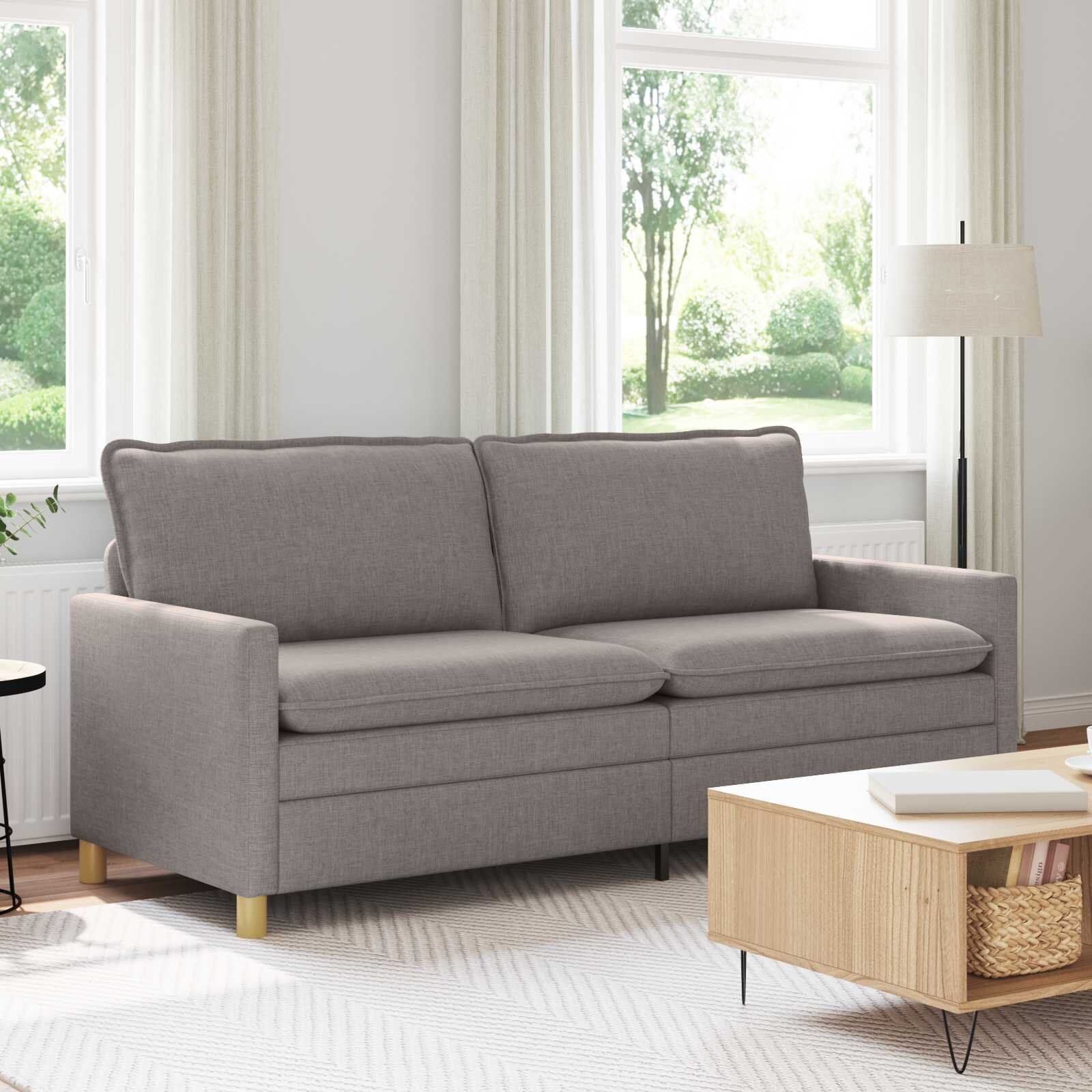 vidaXL Диван Таупе 196 x 81 x 875 см Текстил