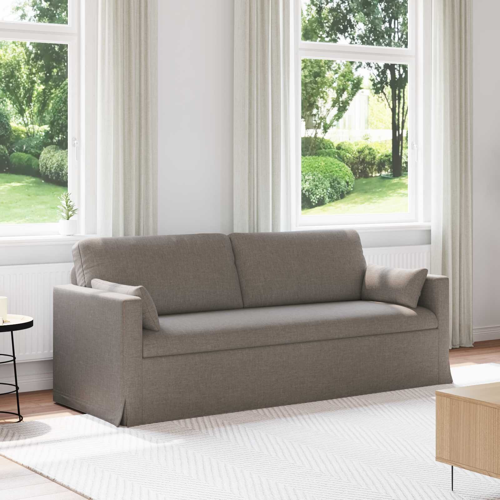 vidaXL Диван Таупе 198 x 78 x 80 см текстил