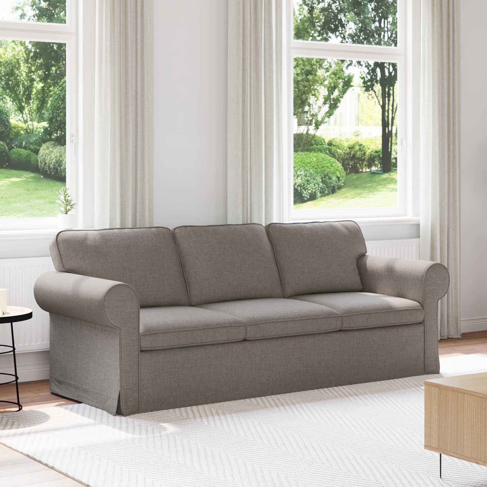 vidaXL Диван Таупе 215 x 82 x 80 см текстил