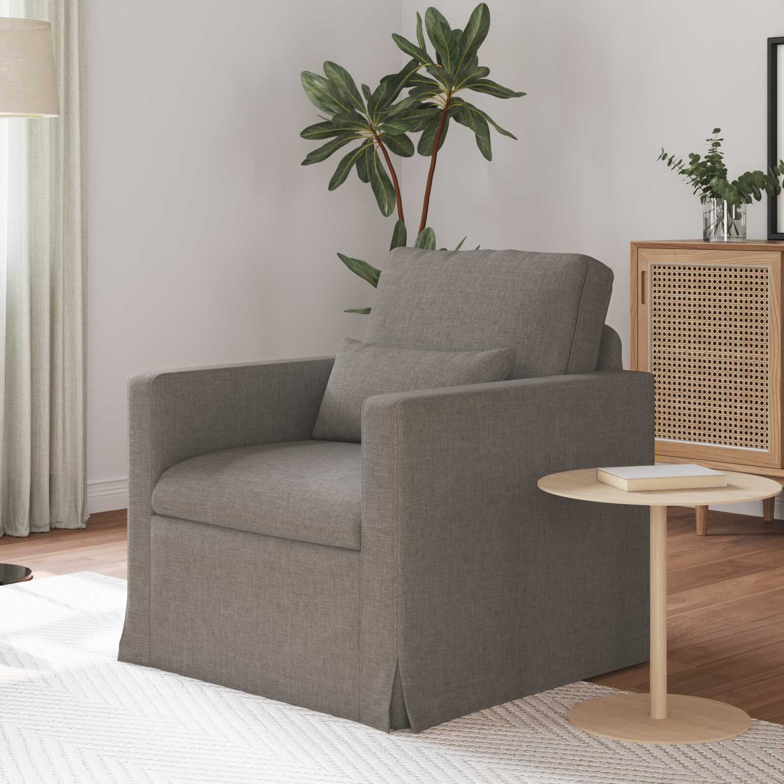 vidaXL Диван Таупе 78 x 78 x 80 см текстил