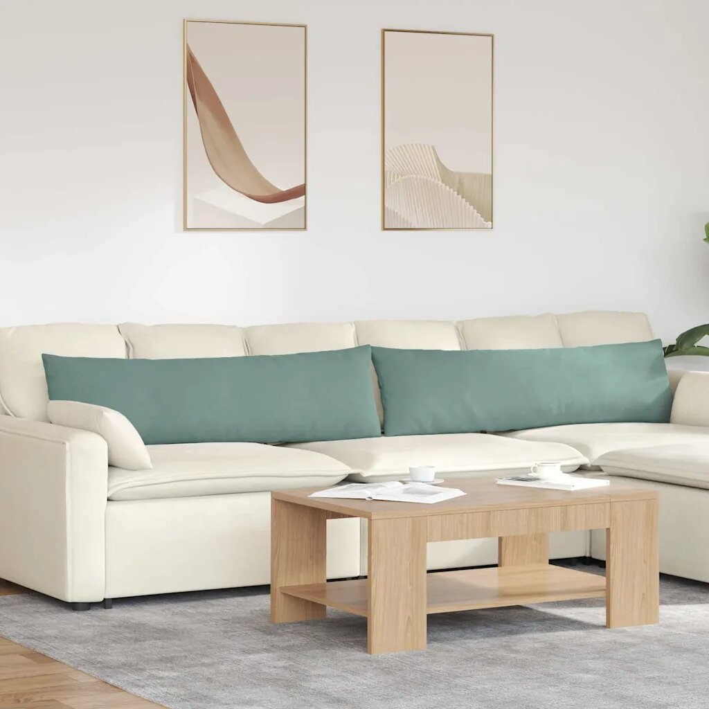 vidaXL Диван възглавници 2 pcs Морско зелено 145 x 40 см