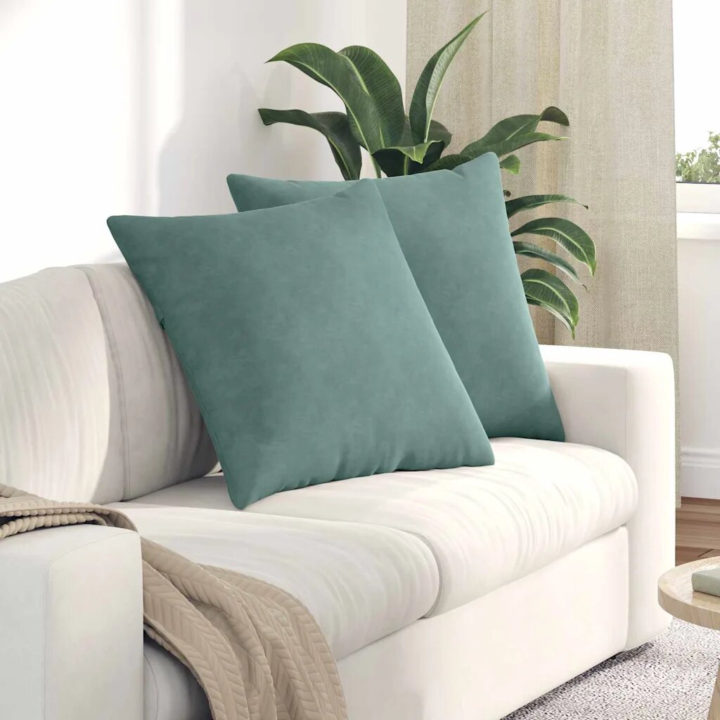 vidaXL Диван възглавници 2 pcs Морско зелено 60 x 60 cm
