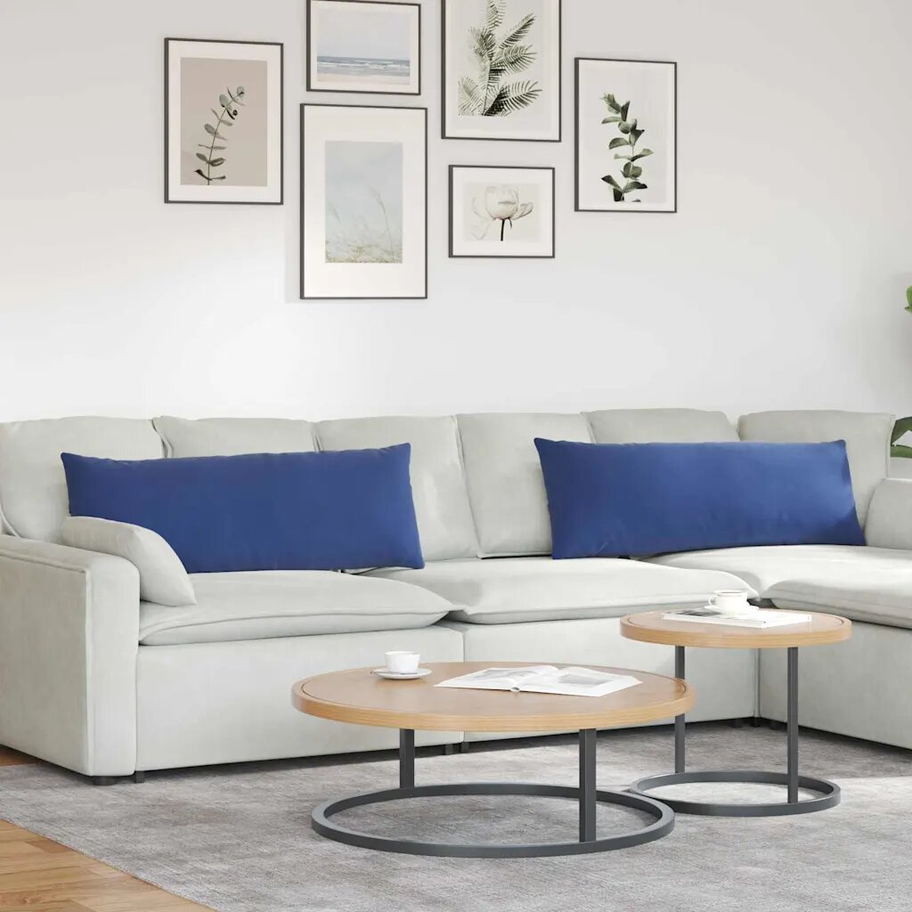 vidaXL Диван възглавници 2 pcs Полицейско синьо 120 x 40 cm