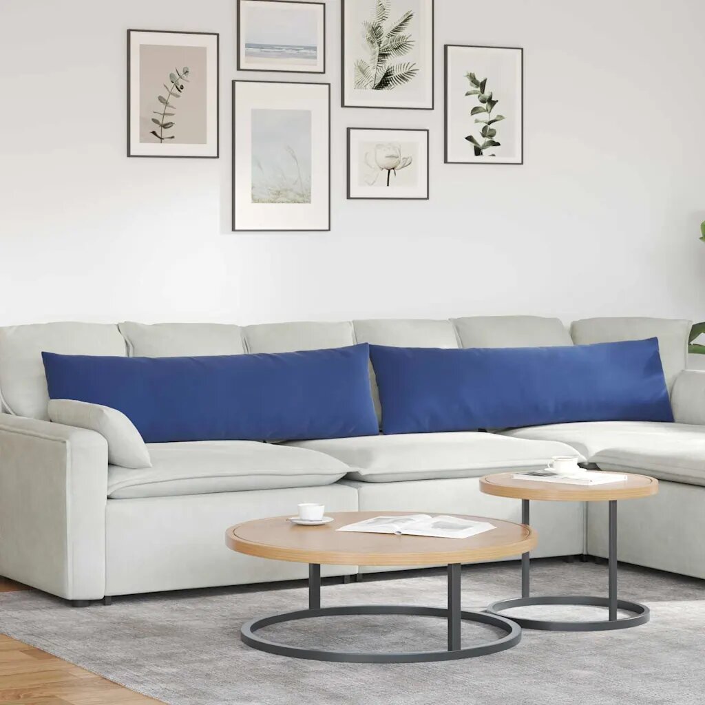 vidaXL Диван възглавници 2 pcs Полицейско синьо 145 x 40 см