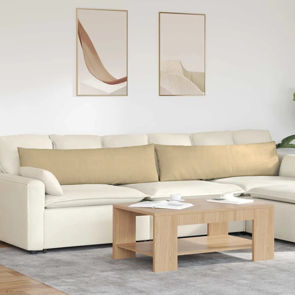 vidaXL Диван възглавници 2 pcs Сивозелен 145 x 40 см Кордюрова тъкан