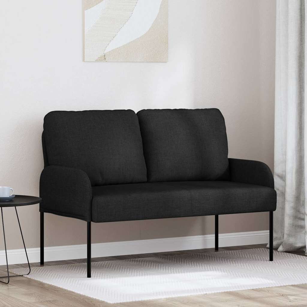 vidaXL Дивани с възглавница 110cm Черно Шперплат