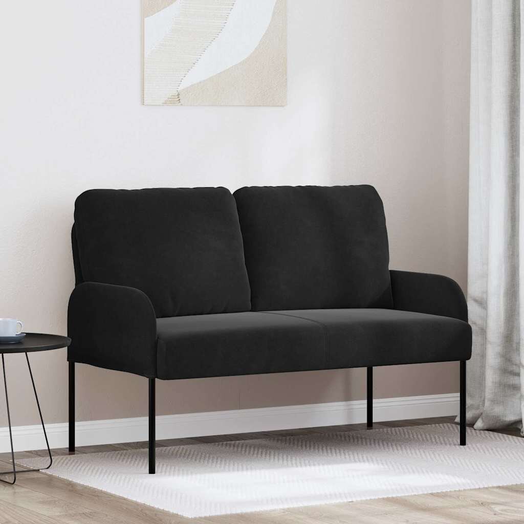 vidaXL Дивани с възглавница 110cm Черно Шперплат