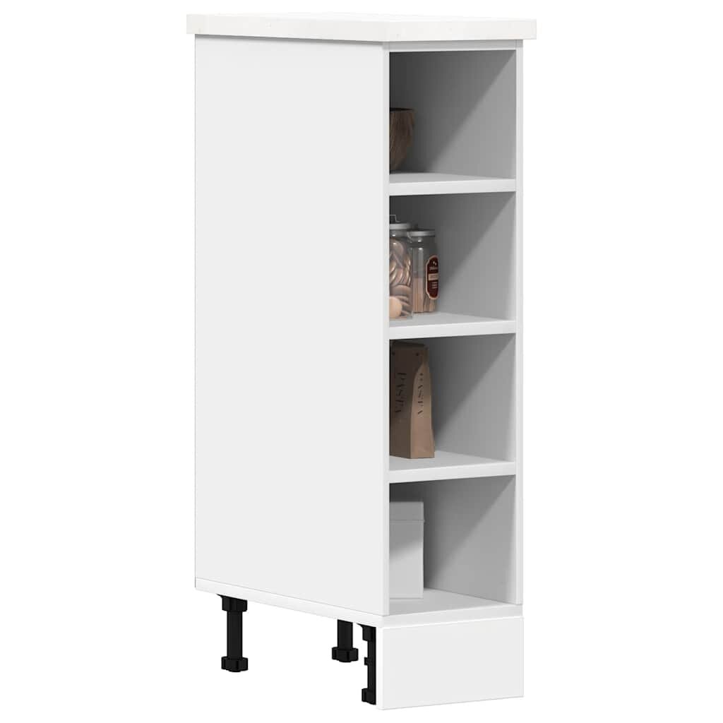 vidaXL Долен шкаф "Рига" бял 20x445x815 см инженерно дърво