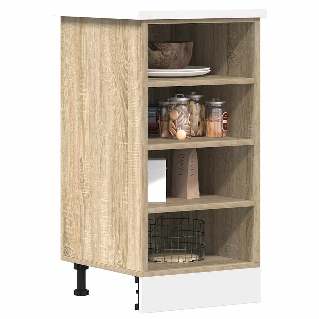 vidaXL Долен шкаф "Рига" дъб сонома 40x445x815 см инженерно дърво
