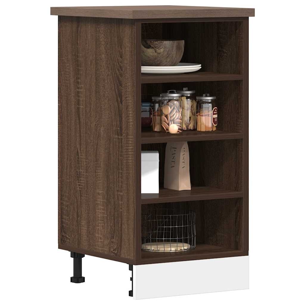 vidaXL Долен шкаф "Рига" кафяв дъб 40x445x815 см инженерно дърво