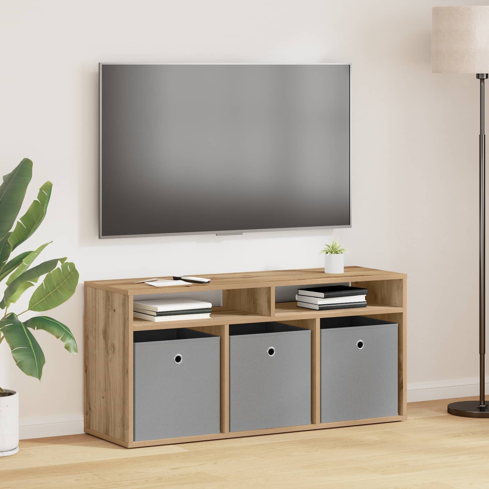vidaXL Долно шкафче 102 x 32 x 485 см Дъб