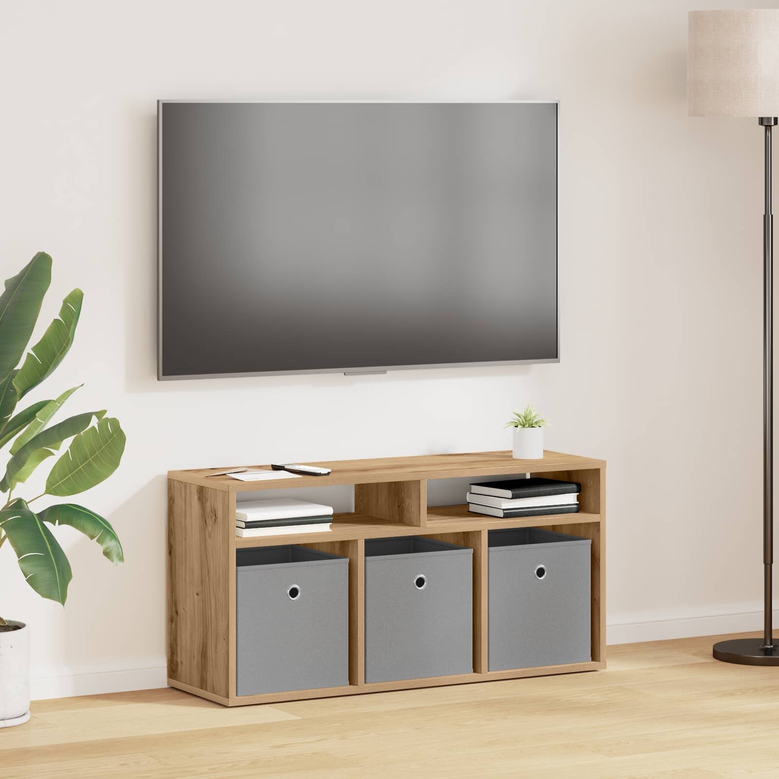 vidaXL Долно шкафче 87 x 275 x 43 см Дъб