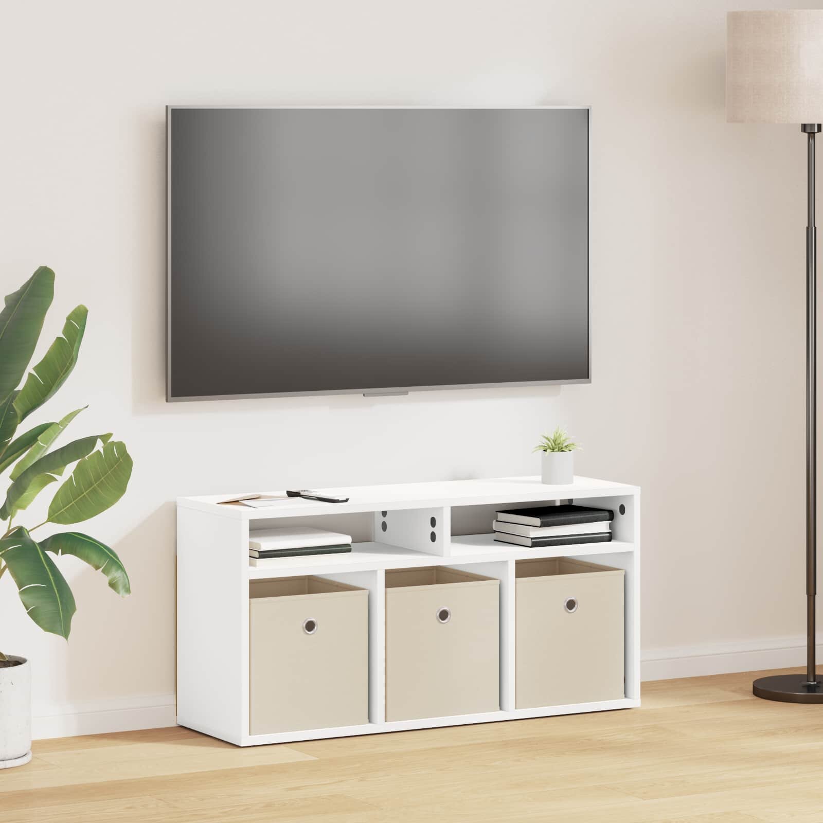 vidaXL Долно шкафче с чекмедже Бяло 87 x 275 x 43 см