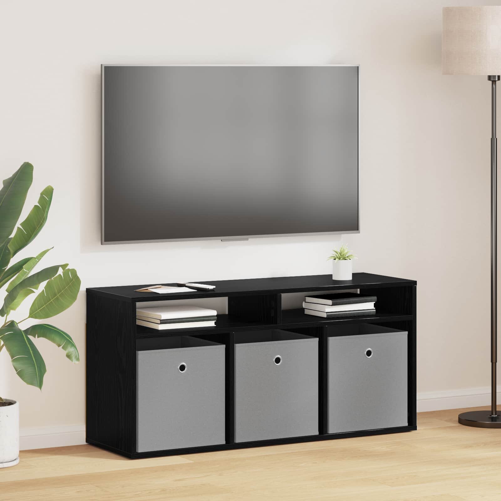 vidaXL Долно шкафче с чекмедже Черния дъб 102 x 32 x 485 см