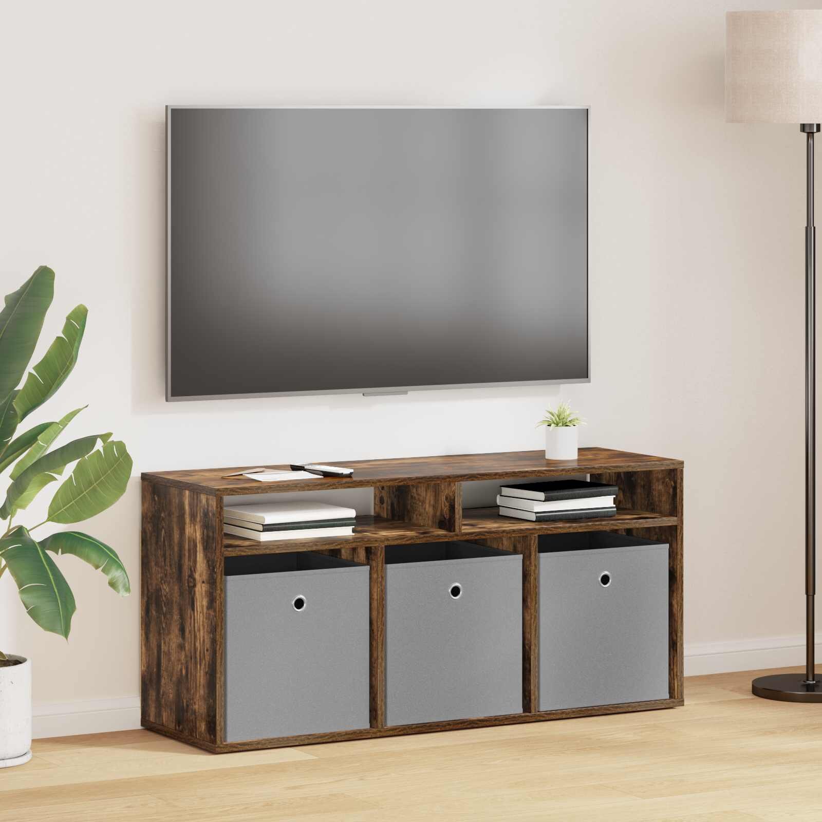 vidaXL Долно шкафче с чекмедже Димян дъб 102 x 32 x 485 см