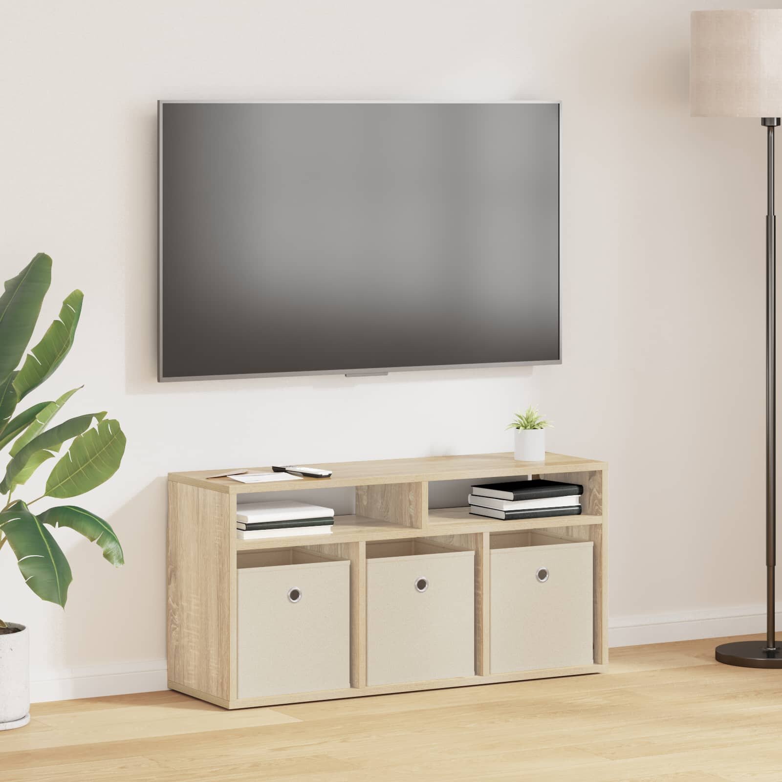 vidaXL Долно шкафче с чекмедже Сонома дъб 87 x 275 x 43 см