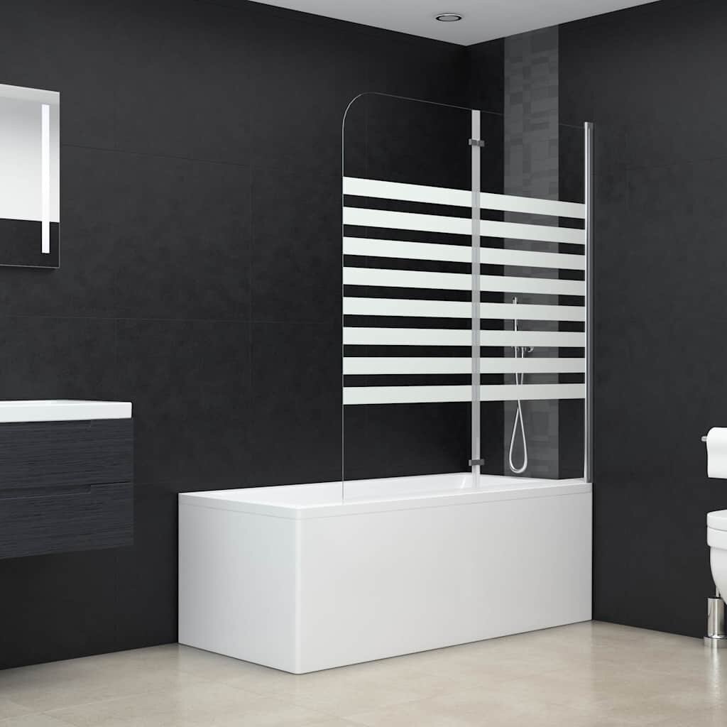 vidaXL Душ кабина 120x140 см закалено стъкло ивици